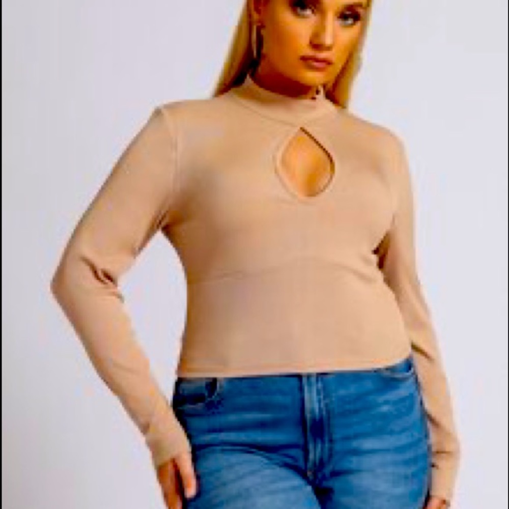 Shein keyhole top nude